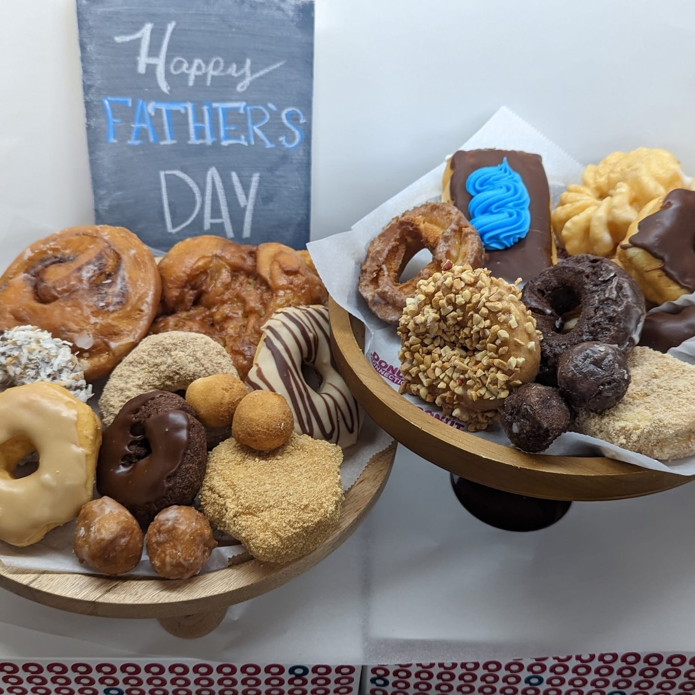 Large catering tray of assorted donuts for a Charleston WV event